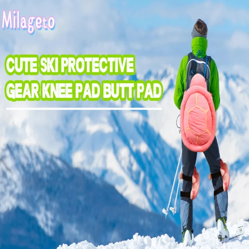 , Knee Cold Knee Pad Turtle Skating Ski Pad Fall Gear for - Pair Pads Skating Figure Cracking 1 Protective