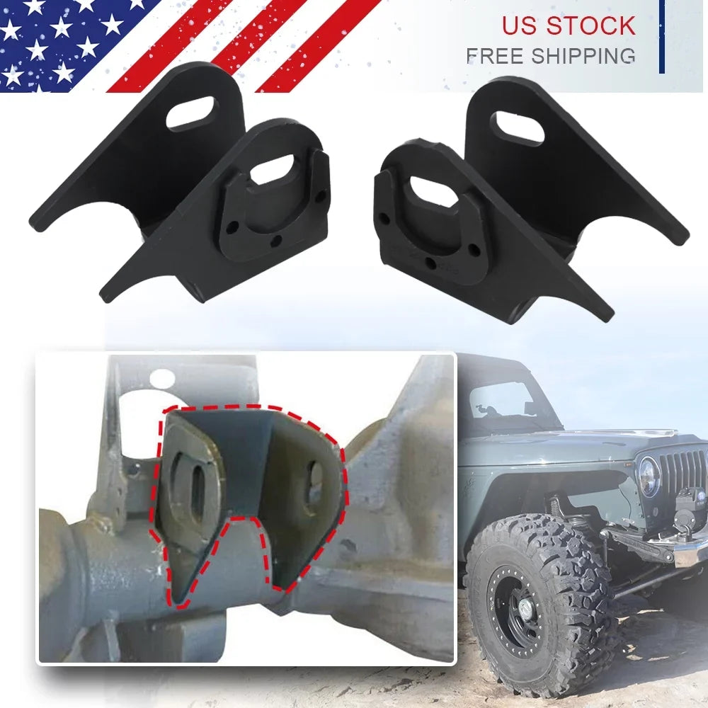 For Lower Bracket Arm MJ Side Front Control Mount ELITEWILL Jeep TJ Brackets 2x XJ Axle ZJ