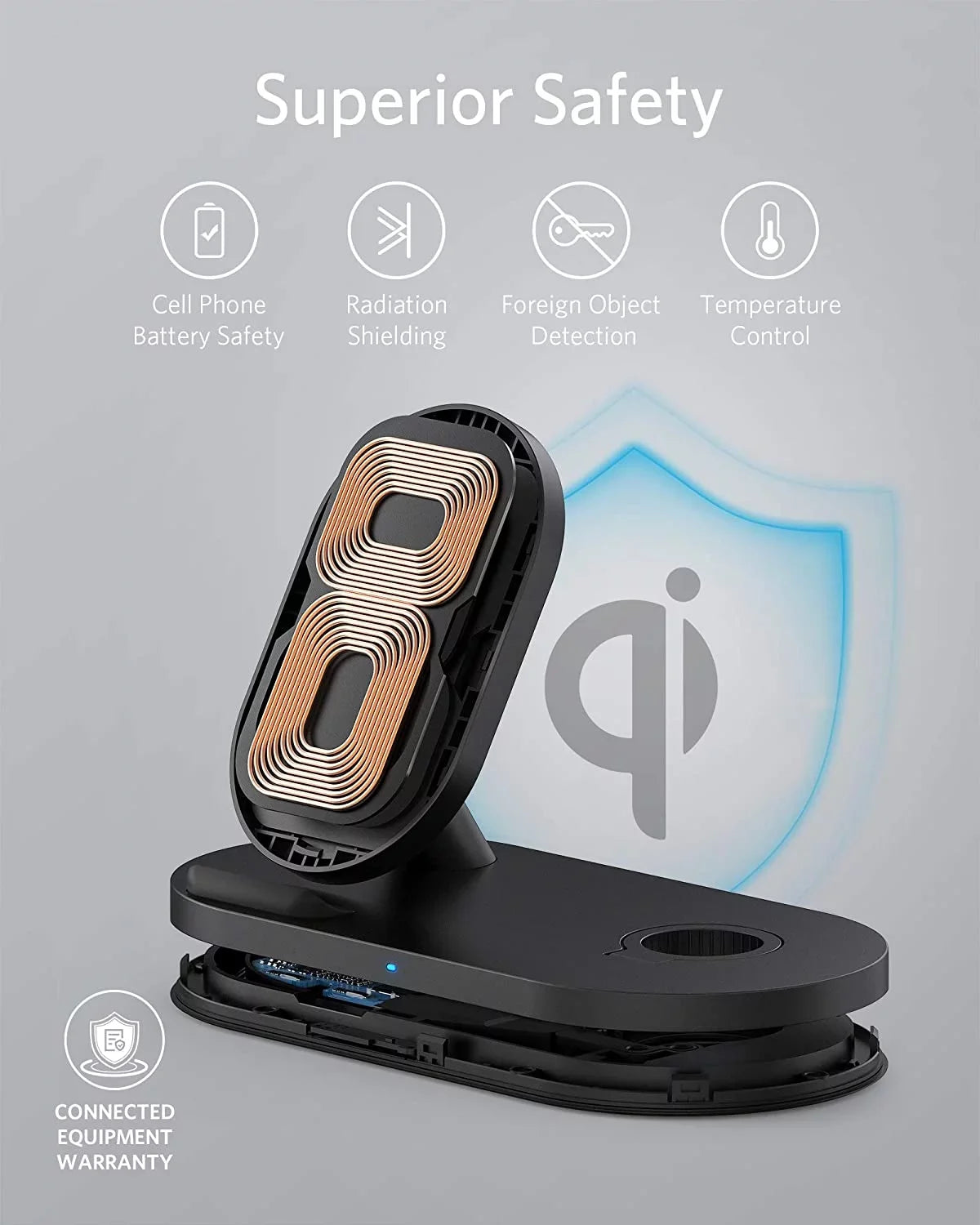 11, Charging iPhone 11 2-in-1 Included) Station Stand with (Watch Anker Not Wireless QC for Charger, Pro Watch Charging SE SE/6/5/4/3/2/1, with Cable 2020, Charging Holder PowerWave Watch Sense