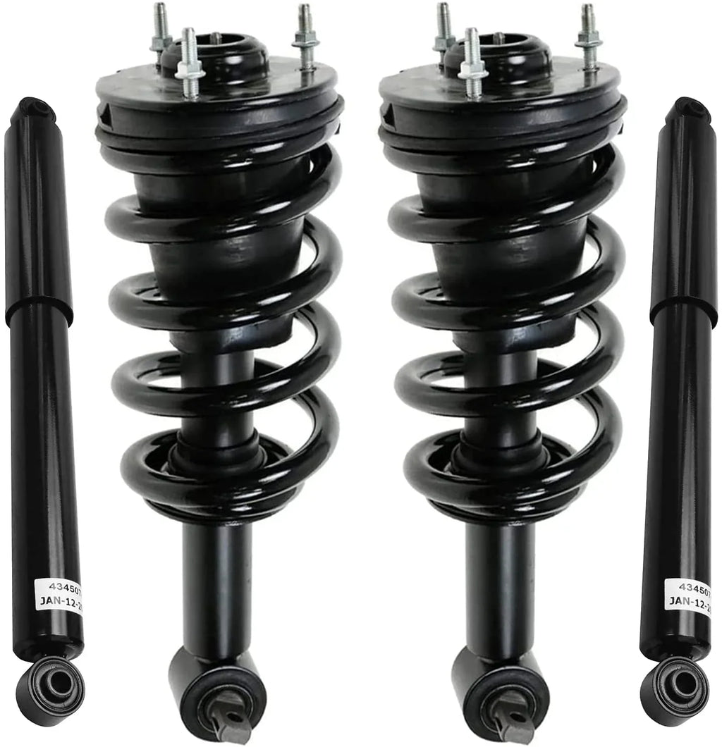 2 Sierra Detroit Spring - Replacement Silverado Front Struts Struts 2010 2 Chevy Axle Shocks Shock for GMC 2011 2012 Complete Susp.] 2009 [Exc. Electronic 2008 Absorbers Rear w/Coil 1500 2007-2013