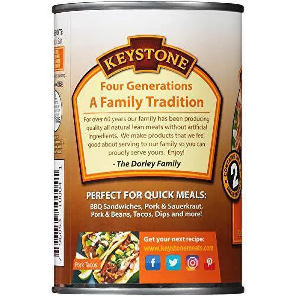 Pack Pack) All and Hiking Natural Keystone Pork Cans 12 Emergency Eat- Can to Camping Survival oz Food Backpacking 14.5 of (12 Ready For