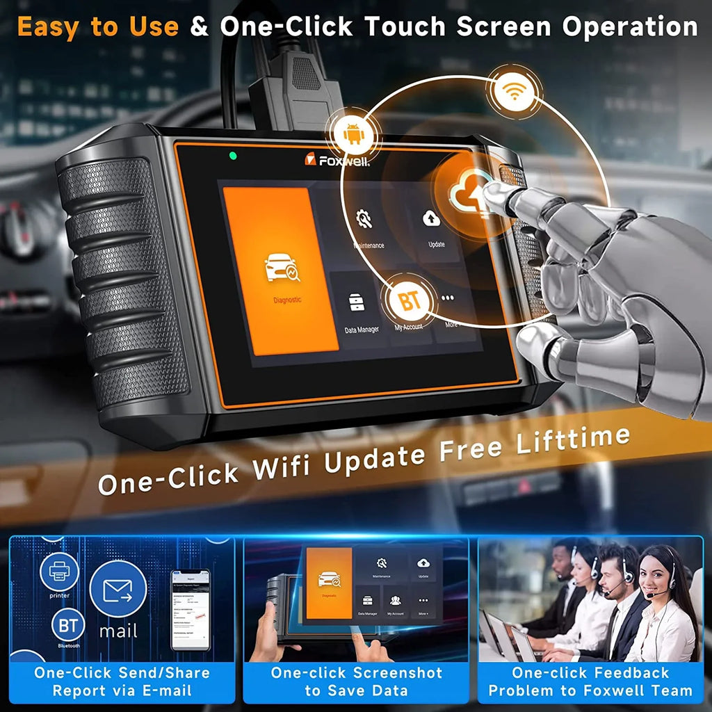 System Bi-Directional Foxwell 30+ Scan Scanner Code OBD2 All Reset Reader Test Active Automotive Tool NT809