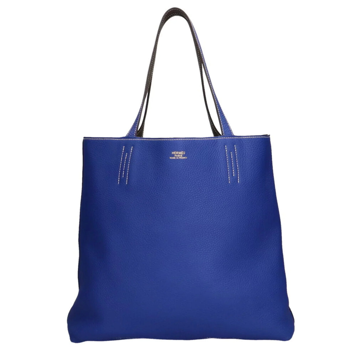 HERMES Double Women's (Good) Sense Bag Hermes Tote Pre-Owned Etain Clemence Taurillon