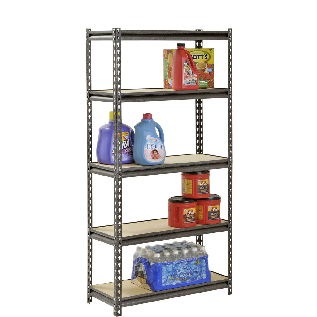 x Shelf; Muscle x 60"H Silver Rack per 5-Shelf 500 Steel lbs. Shelves, 12"D Capacity 30"W Freestanding