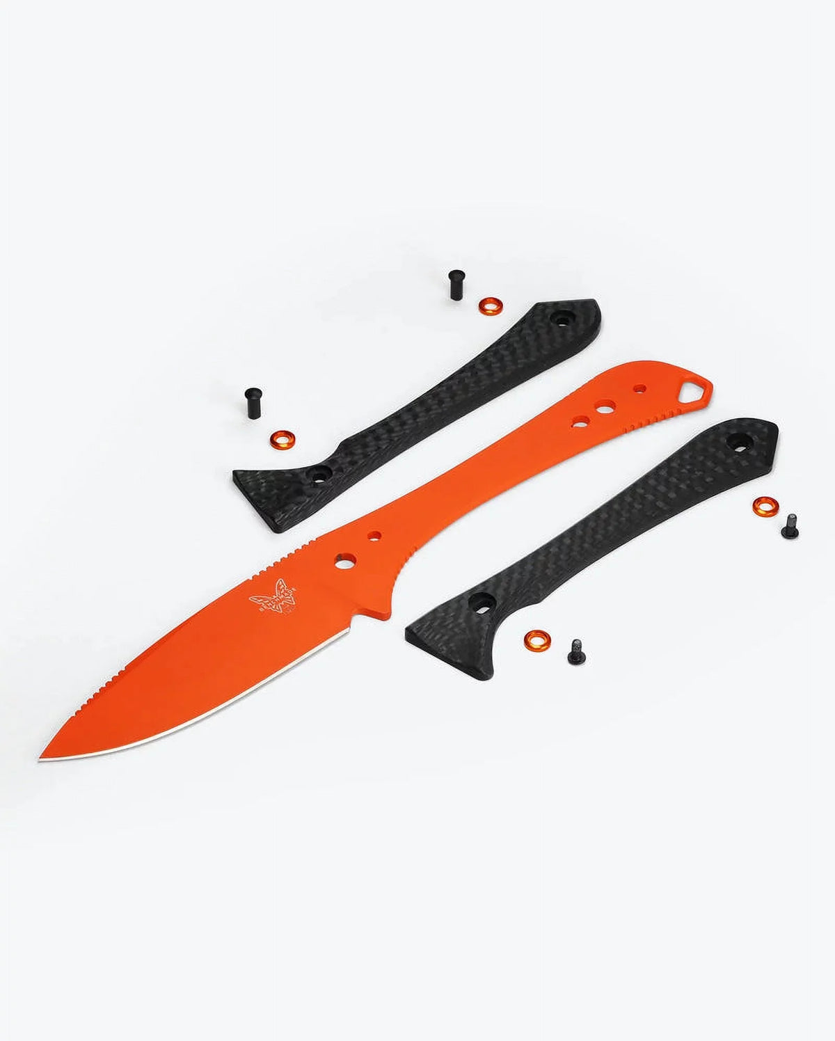 Benchmade 15201OR Knife Orange Cerakote Handle 3.08" Fixed Fiber CPM-S90V Blade Altitude Carbon