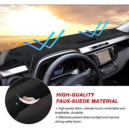 RAV4 Mat Cover Dash Nonslip Cartist Suede Sunshade Mat Protector No for Dashboard Glare 2013-2018 Dash