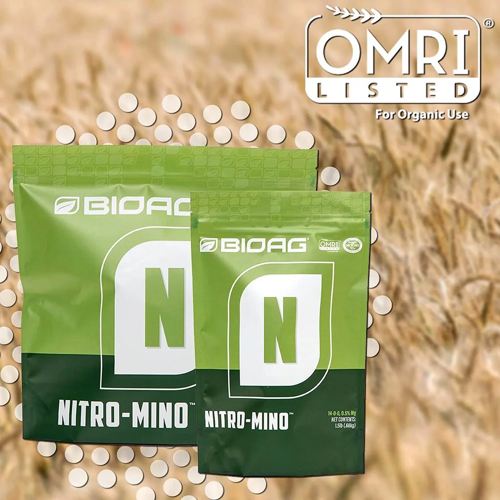 bottle & Acids BioAg Nitro-Mino Water by - - Soluble 4 Amino lb Nitrogen Fertilizer Powder