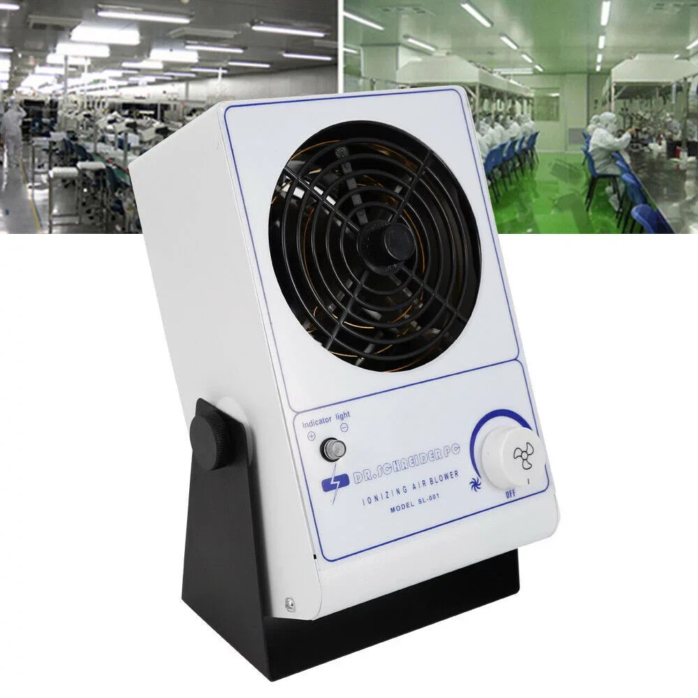 Fan Ion Discharge Eliminator Blower Air Anti-Static Ionizer Static OUKANING 110V Ionizing