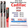 Wipers Wiper (Set Cadillac Beam w/Rear Blade XT4 of 3) 2020