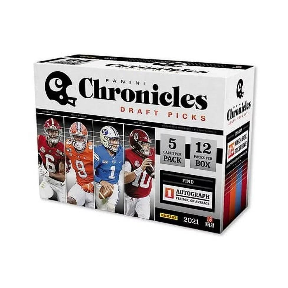 Pack Mega 2021 Chronicles 5 (Exclusive) Auto Packs, - Football Panini Per Box Draft Picks Box Cards 1 - Per 12