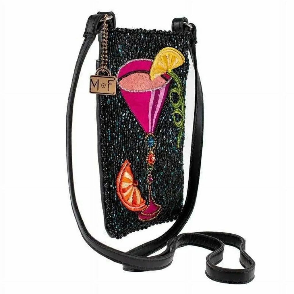Leather Beaded Crossbody Mary Shoulder Frances NEW Bag Phone Take a Sip Cocktail Bag