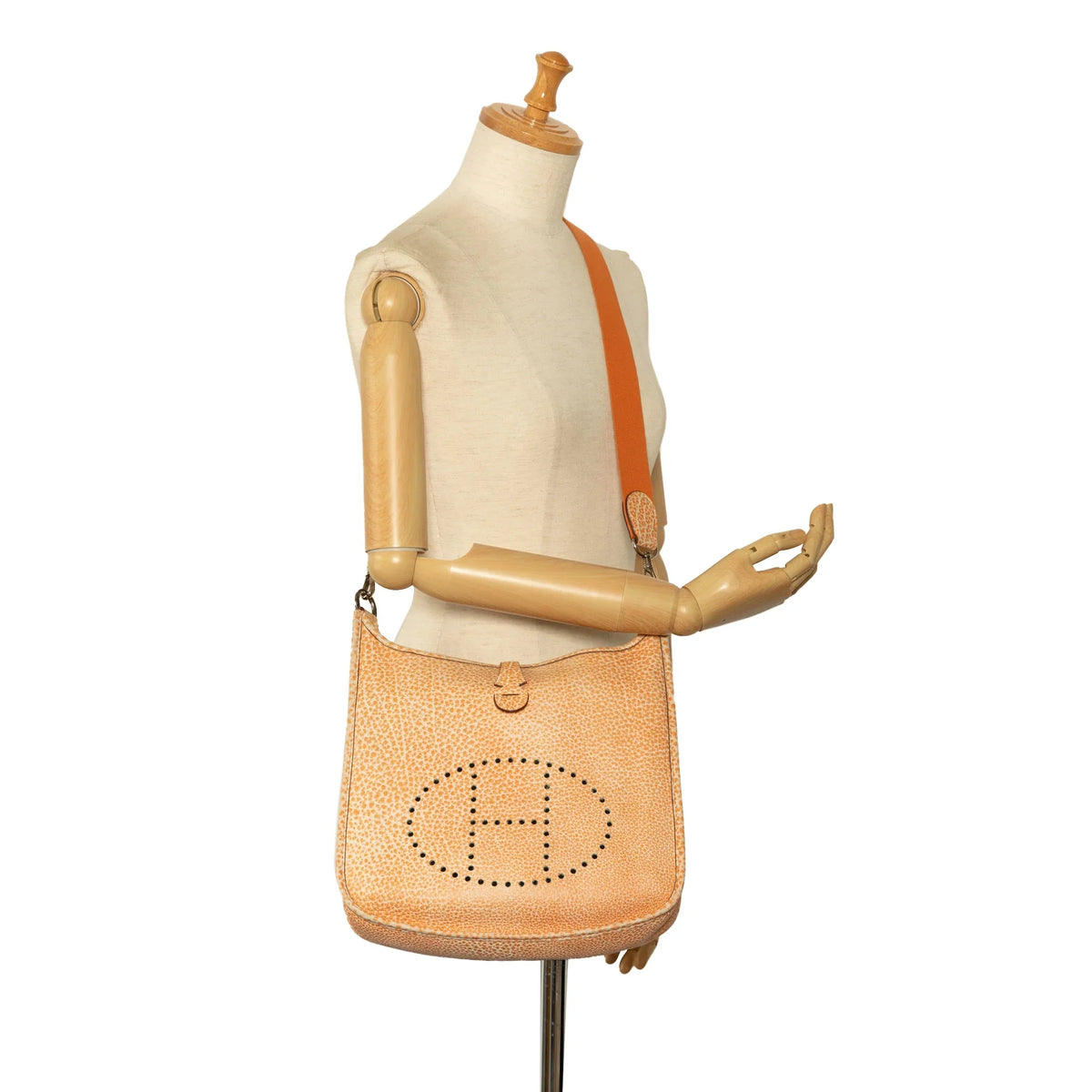 I Hermès Evelyne Unisex Leather Orange Dalmatian PM Buffalo Bag Calf Crossbody Pre-Owned (Good) Authenticated