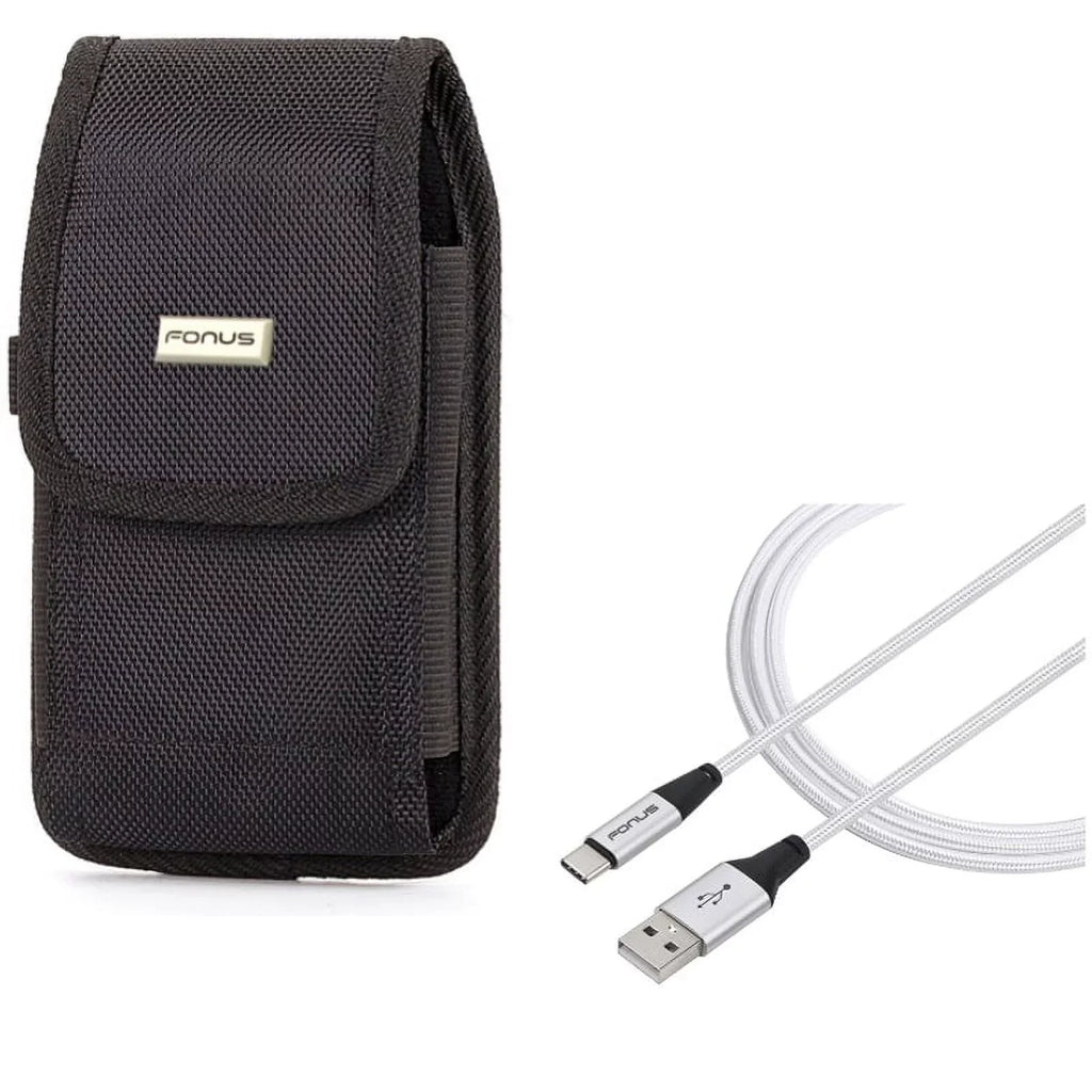 Holster Blackberry Coolpad Belt Type-C - Legacy XL - 3 Long for Rugged Cable Plus XL 10ft w 3a R1J Braided XL Sync XI G9, Vivo Wire Canvas Durable Pixel Clip Case BLU USB - Motion Metal