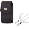 Holster Blackberry Coolpad Belt Type-C - Legacy XL - 3 Long for Rugged Cable Plus XL 10ft w 3a R1J Braided XL Sync XI G9, Vivo Wire Canvas Durable Pixel Clip Case BLU USB - Motion Metal