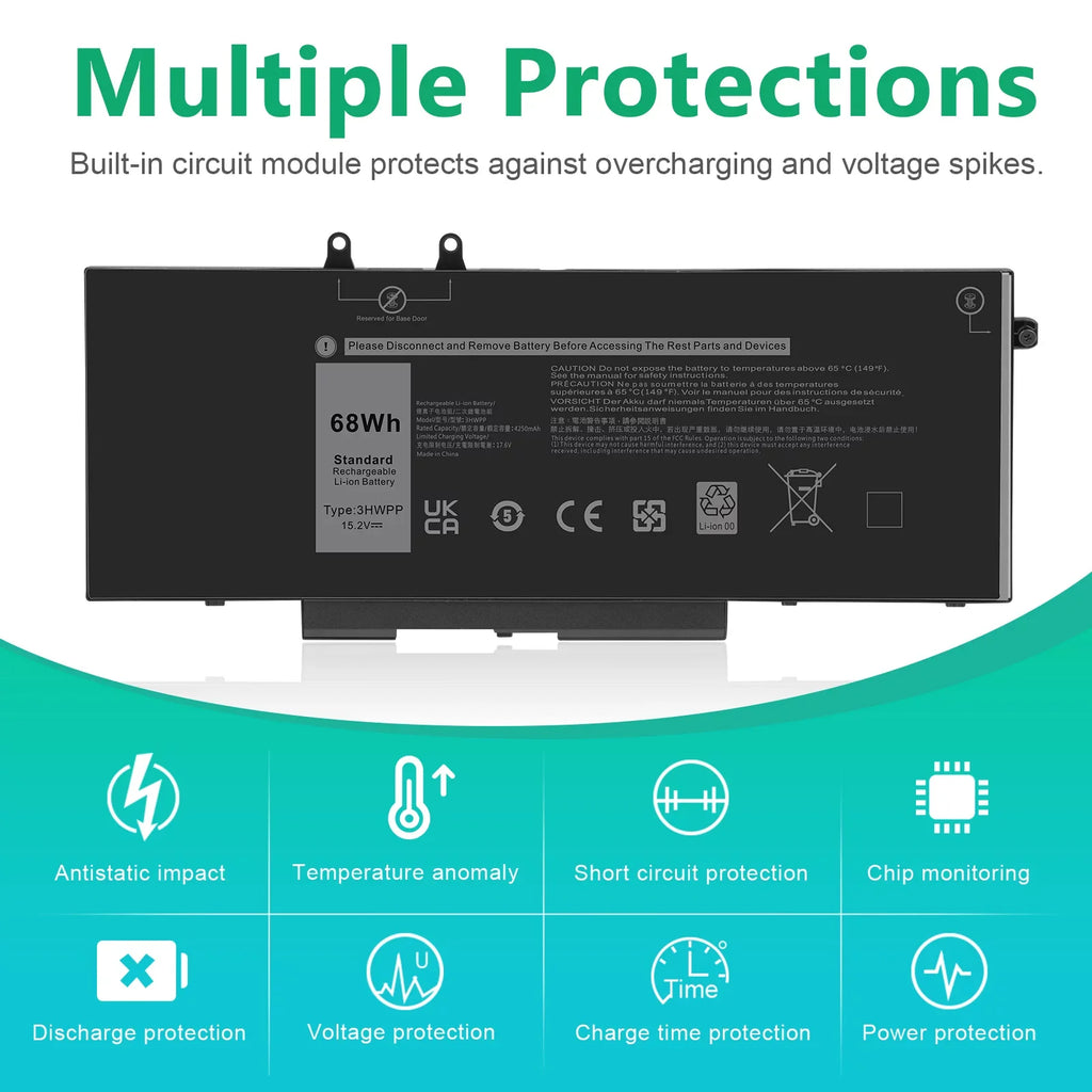 Series 14 For Laptop Latitude E5410 5410 Battery