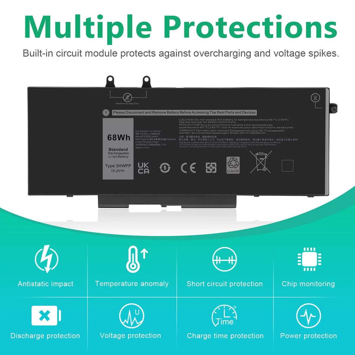 Series 14 For Laptop Latitude E5410 5410 Battery