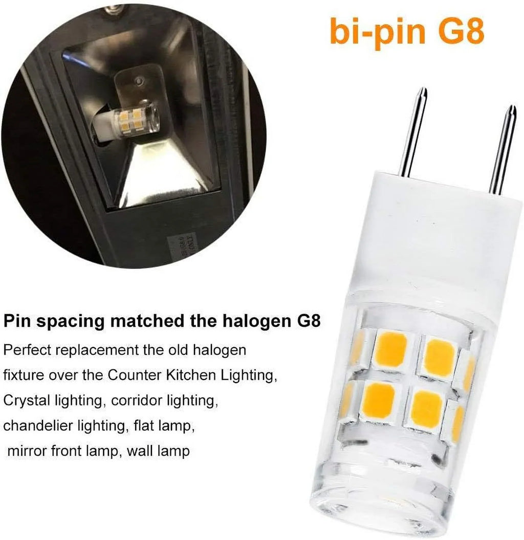 Type for 120V Replacement Halogen JCD Base Xenon G8 Base Warm Warm ETHT Lighting.Pack 20W - 10PCS) White Under 2.5 Bulb Watts White G8 Counter LED Kitchen LED ETHT 10(G8 of Light Bi-pin 3000K Bulb