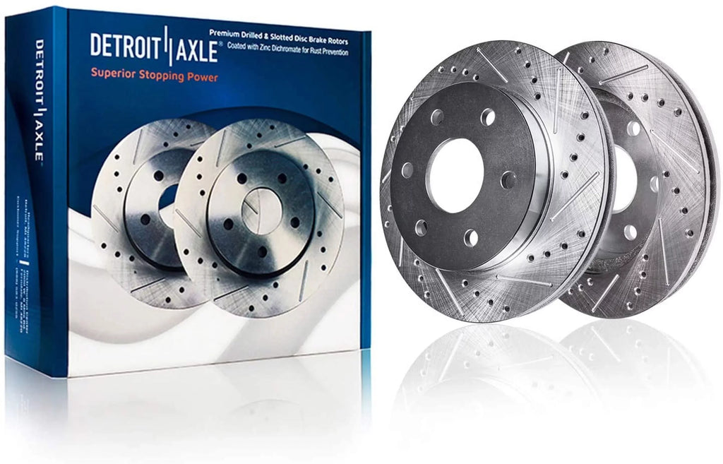 ESV Pads - 1500, Sierra Brakes XL Slotted Yukon Replacement GMC Escalade 2015-2020 Drilled Rotors Detroit Silverado Brake Kit & Rear Front Ceramic Brake for Axle 2014-2018 Suburban Chevy Tahoe