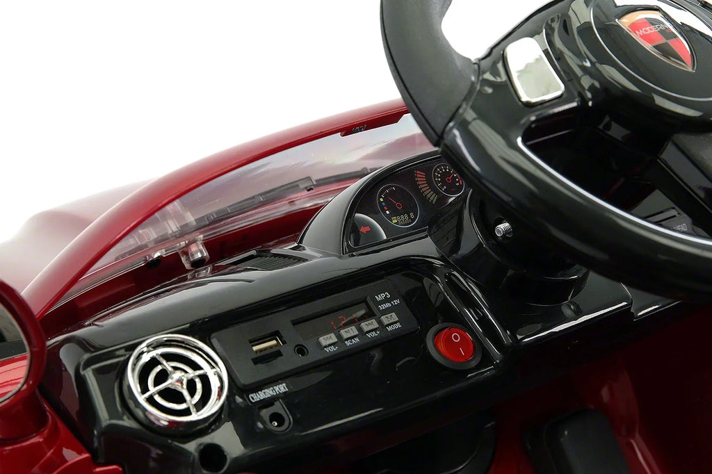 Roadster | 12V Electric Kids Red Ride-On R/C Car Remote Kiddie with Cherry Parental