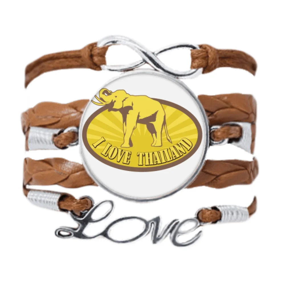 I Elephant Chain Love Sculpture wristband Wristband Rope Thailand Ornament Thailand Love