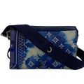 Men's (Fair) Pre-Owned Bandana Shoulder Blue Bag Wallet Wearable Monogram Gaston M81431