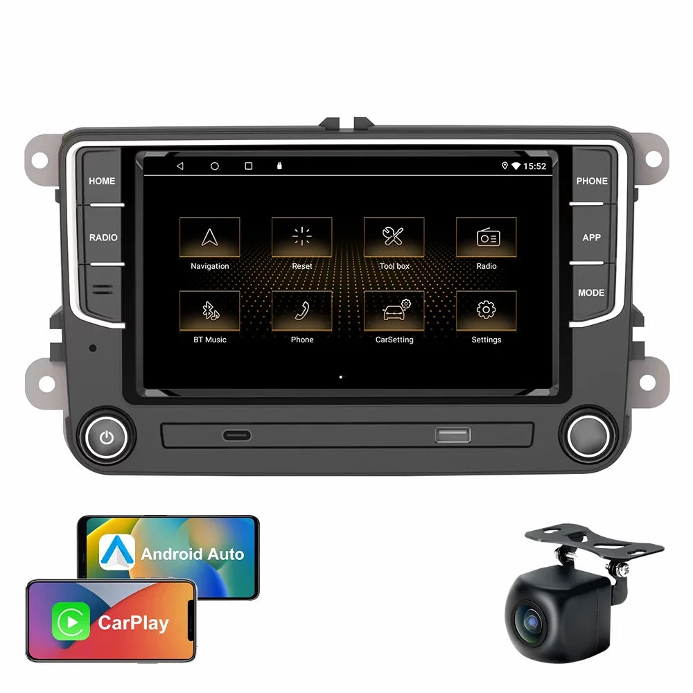 CC Car Player 7" Golf Navigation 4+64GB Touch Volkswagen Jetta Passat Screen GPS Stereo Carplay Amarok VW Polo Bluetooth For Radio