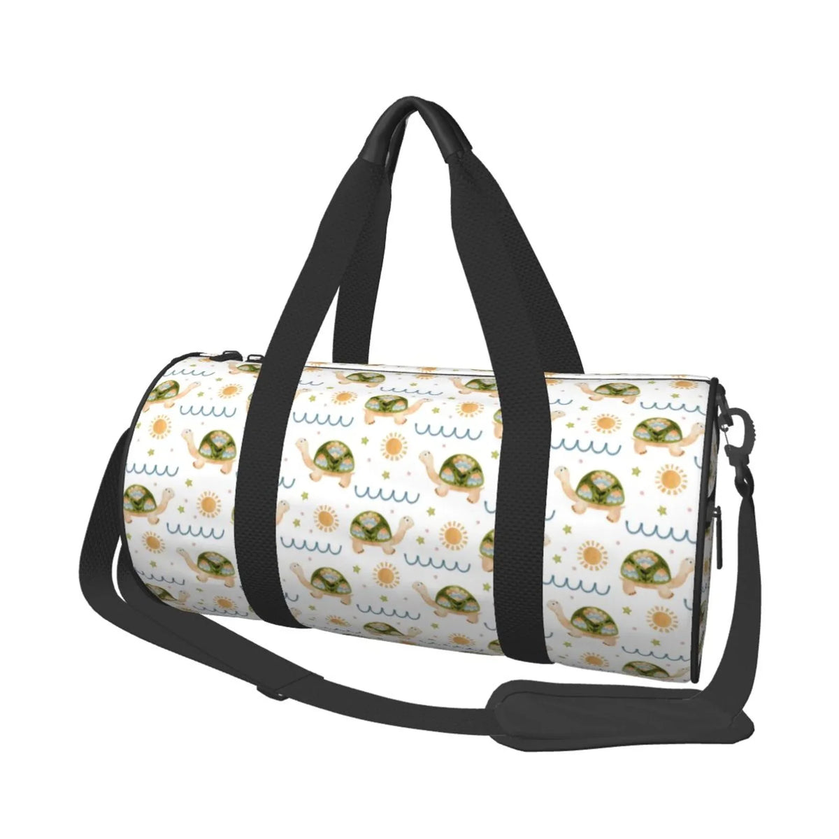 Luggage Large Sports and Pocket Coaee Compartment Turtle Gym Bag in Bag Sea Sun the Capacity Bag Travel Waterproof with Basking Cylinder
