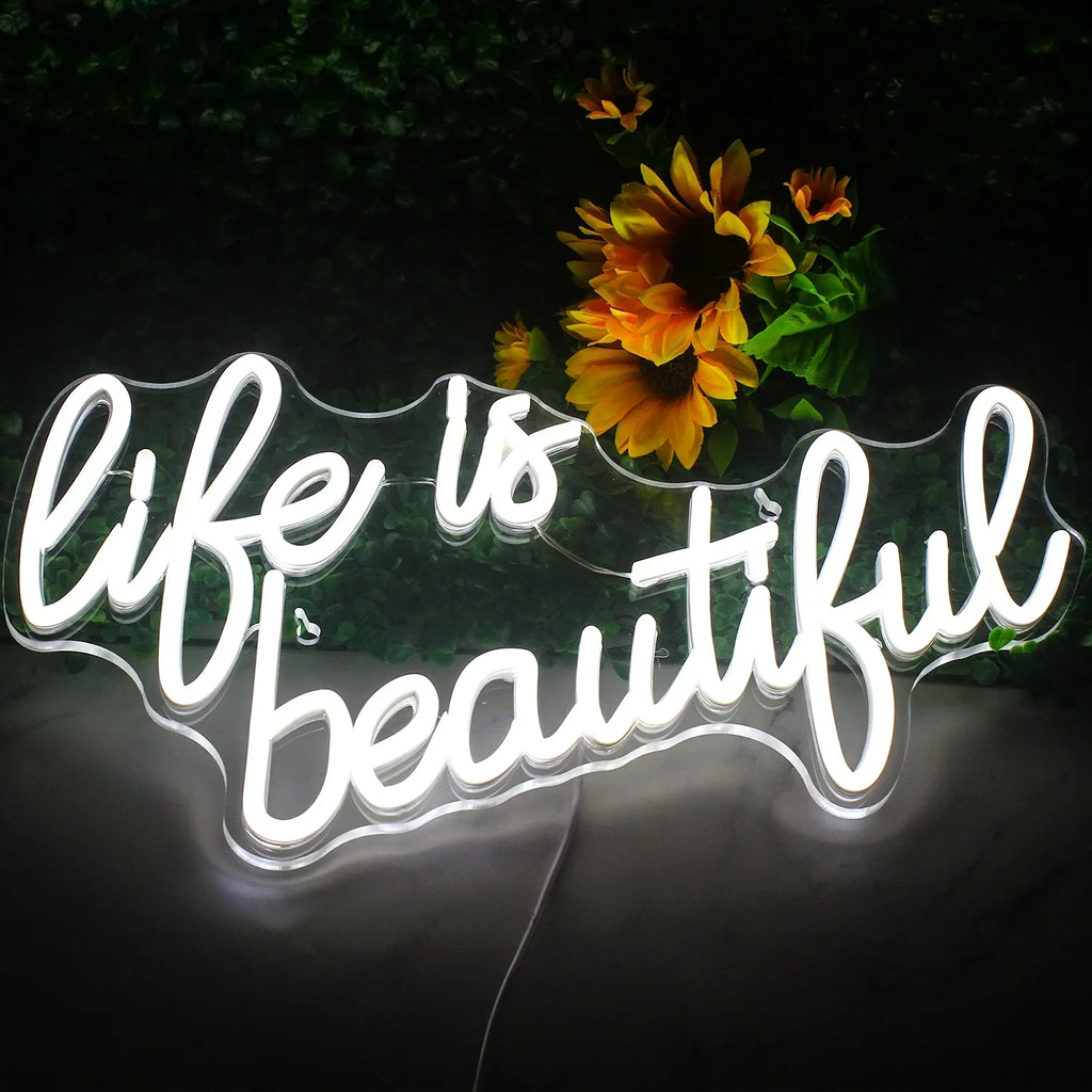 Office LED USB Life Shop Wedding WX&YH Light Beautiful Power Signs Decoration Home for Is Bedroom Neon Party