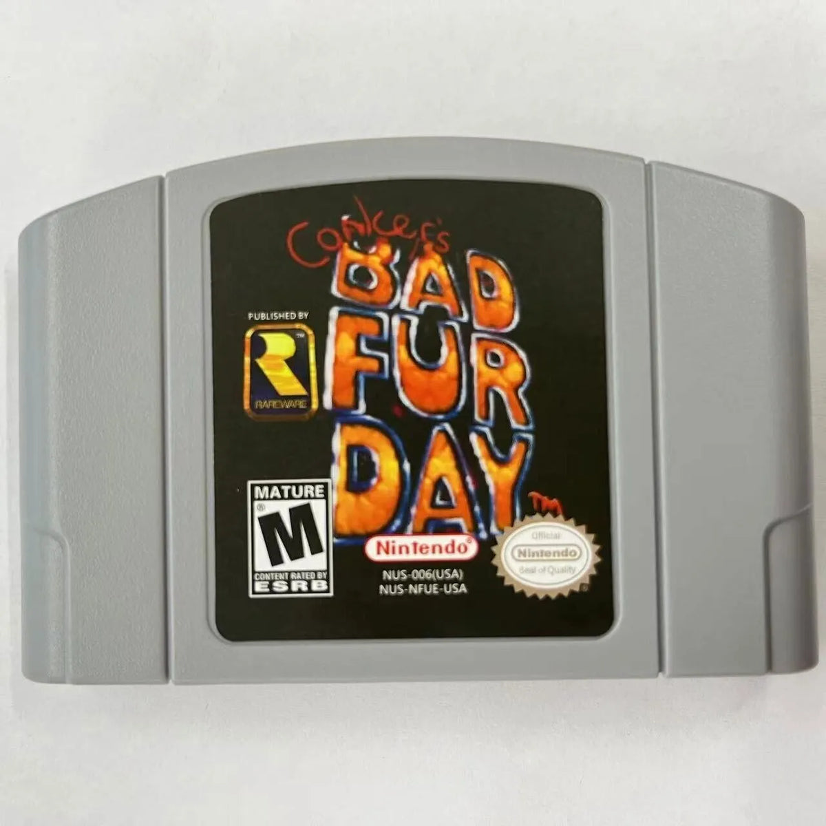 video game n64 fd- bad Conkers day fur nintendo card