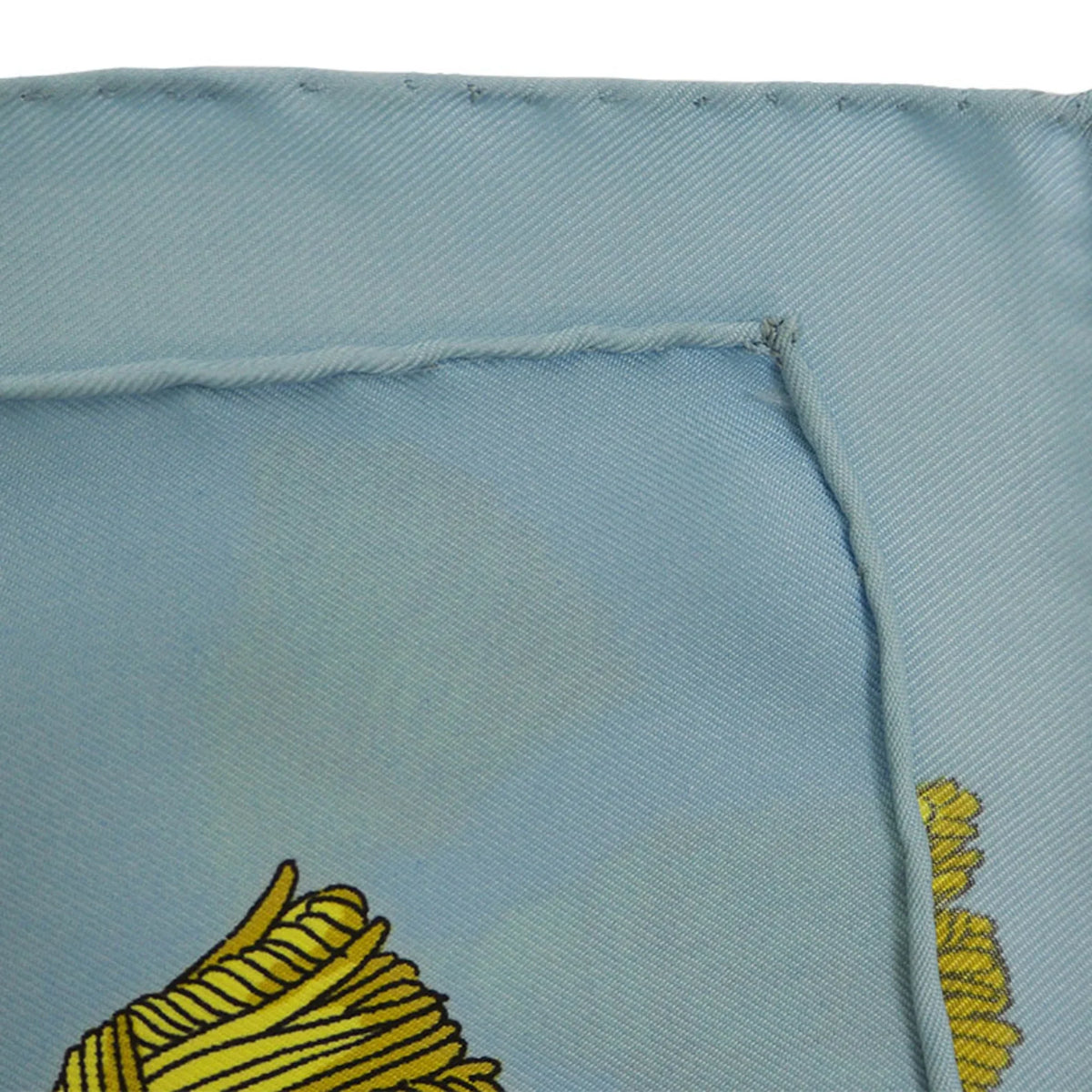 (Like Light Scarf New) Blue Silk Hermes Pre-Owned