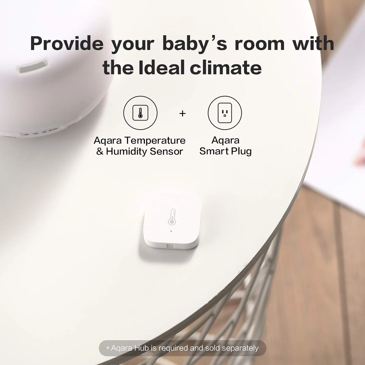 REQUIRES Sensor Automation Temperature HUB with Home HomeKit Smart Monitoring for Sensor Humidity and Compatible Aqara AQARA Remote