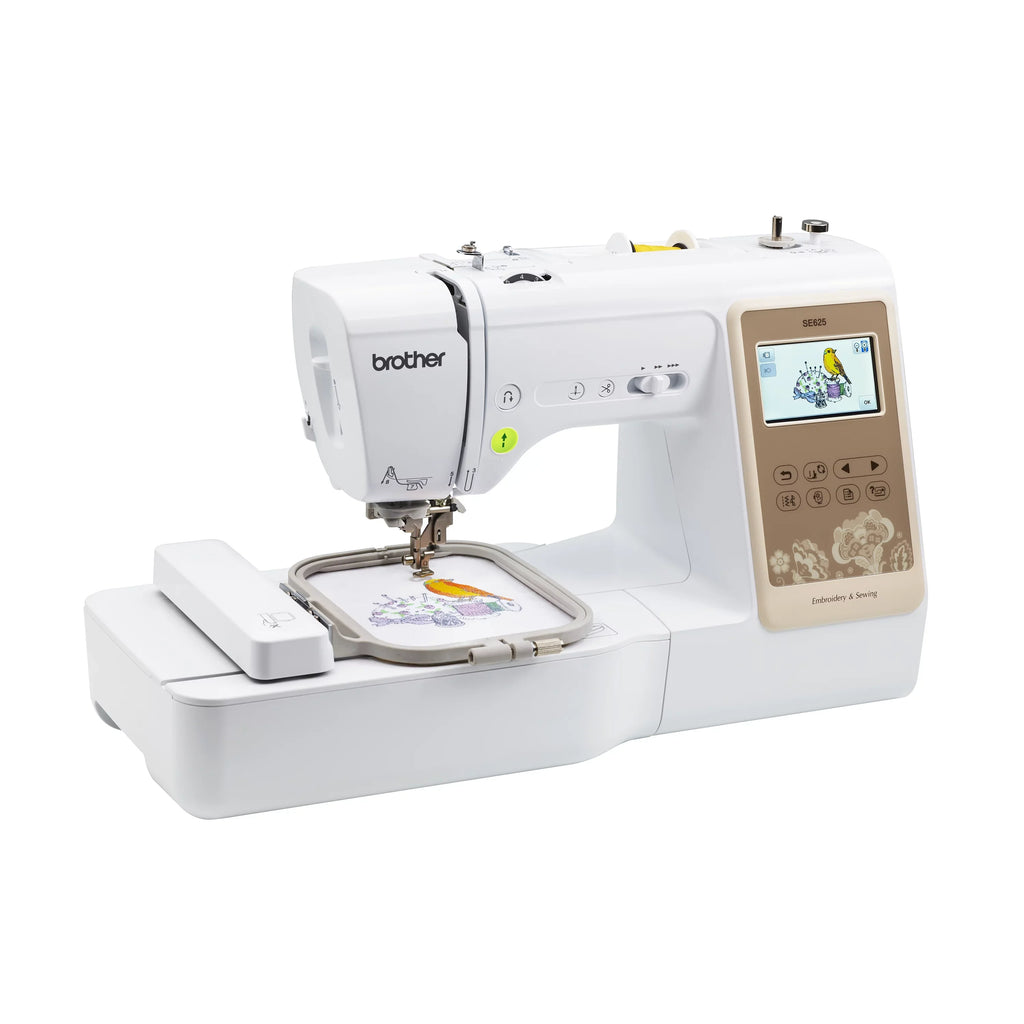 with and Brother SE625 Machine Sewing Embroidery LCD Computerized