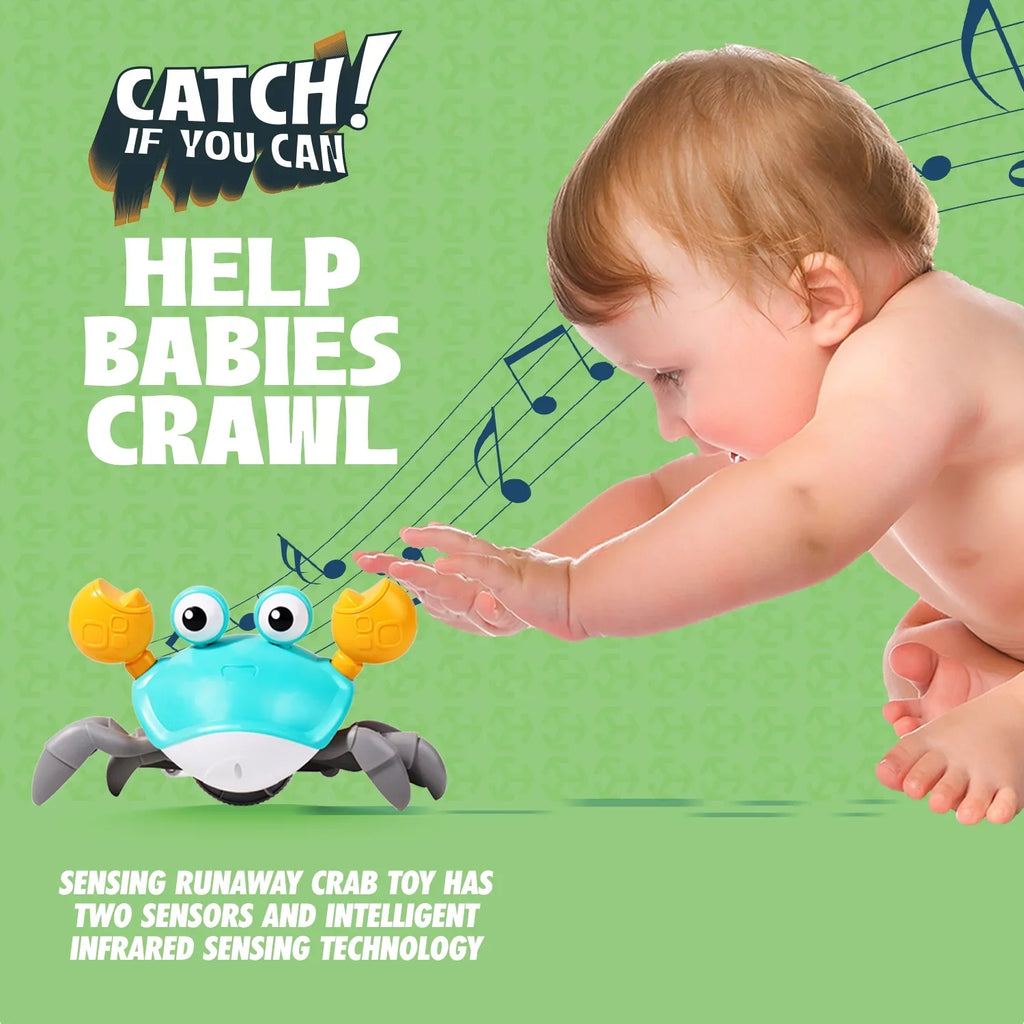 Music Aura With Little Crab Beautiful Favorite Entertaining 0-6 For Years Toddlers 6-12 And Light Crawl Months Time, And Kids - Learning Cognitive Gift Tummy Development Crawling And Kids