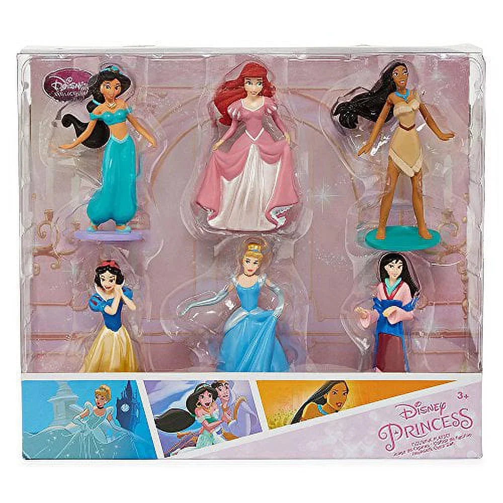 Princess Piece pc Snow White Disney Jasmine Cinderella Mulan Collection 6 Pocahontas Ariel Playset Figurine