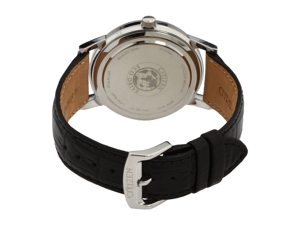AO9000-06B Leather Men's Strap Citizen Watch Eco-Drive Black