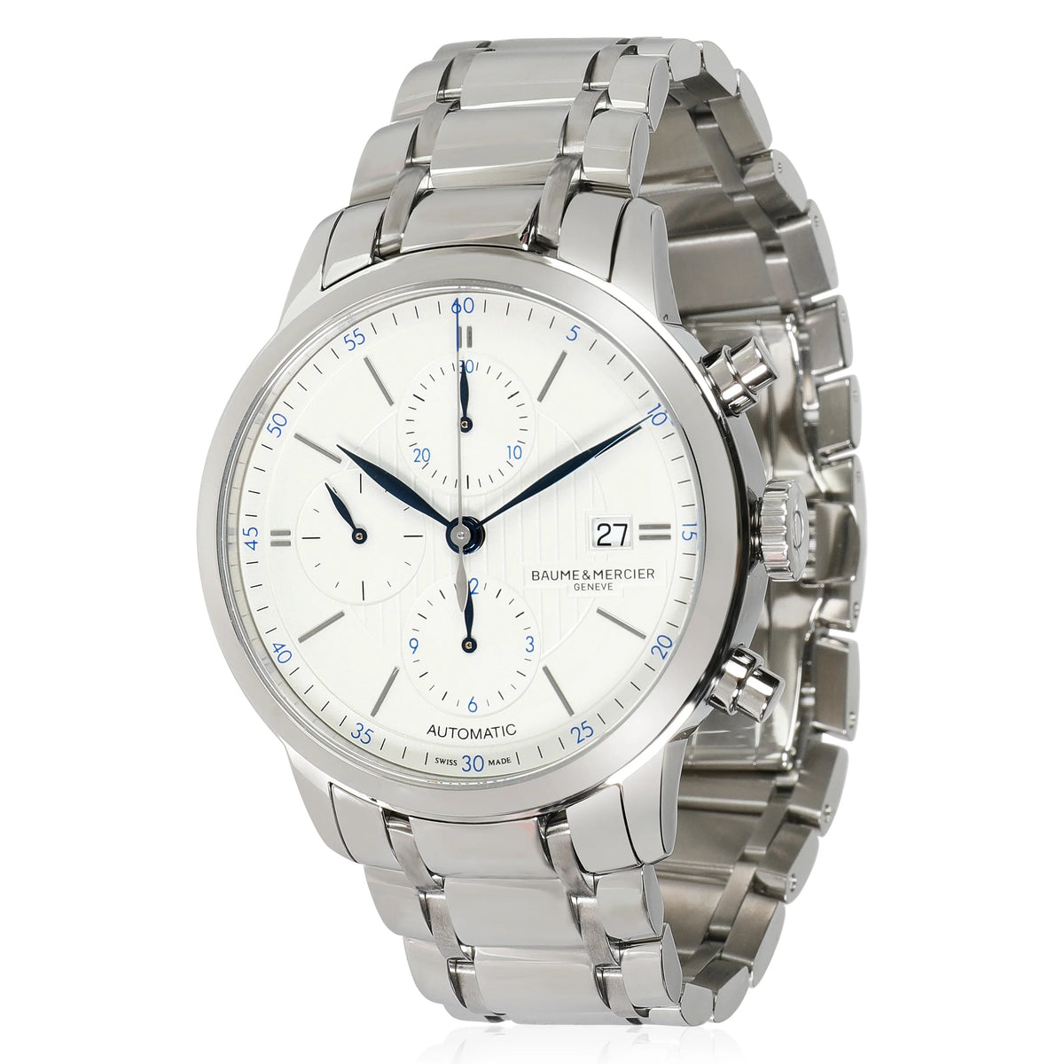 Stainless Men's & Mercier Watch Classima in Steel Pre-Owned Baume MOA10331