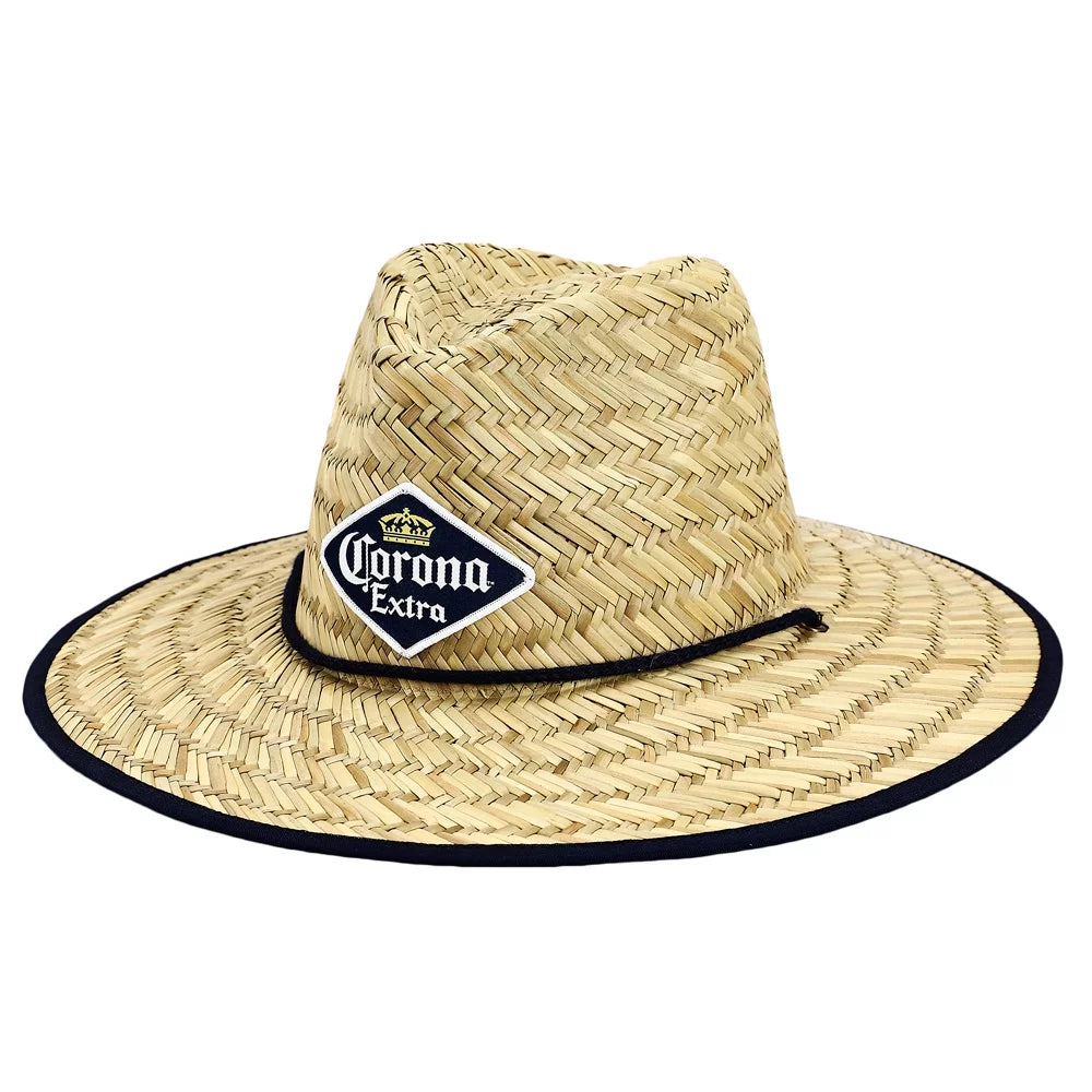 and Woven with Corona Patch Sun Hat Printed brim Under