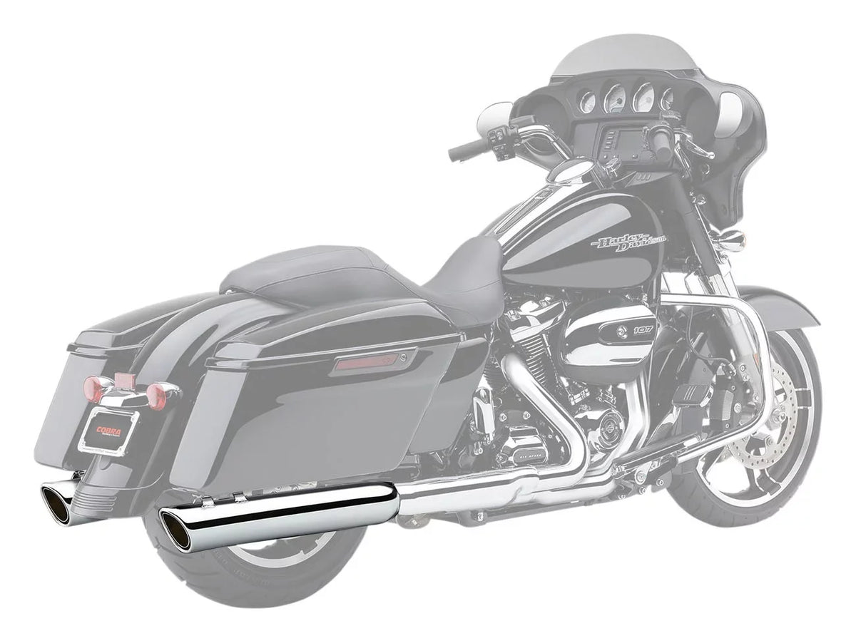 Slip-On (6108) Mufflers 909-Twins Cobra Chrome