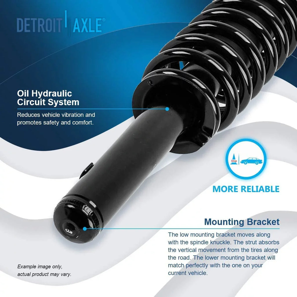 Struts Struts 1999 for Honda 2000 Ready Replacement w/Coil 2 Axle Struts Install Spring CR-V Front Detroit - Quick Assembly 1997-2001 Complete 1998