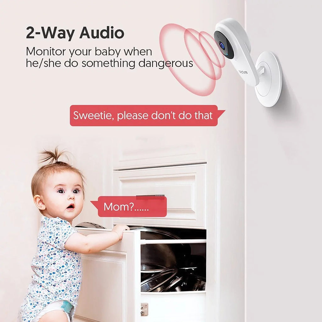 2 Vision, Night Security Indoor Enabled, Pack Smart 1080P White, Home with Wi-Fi Color Victure Camera
