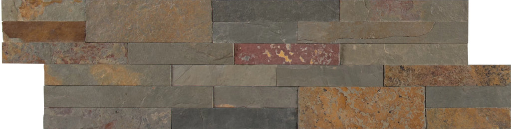 in. Wall MSI in. (13.80 Tile Slate and Natural Rush 22 6 / Gold x Peel sq. ft. Veneer Stick case)