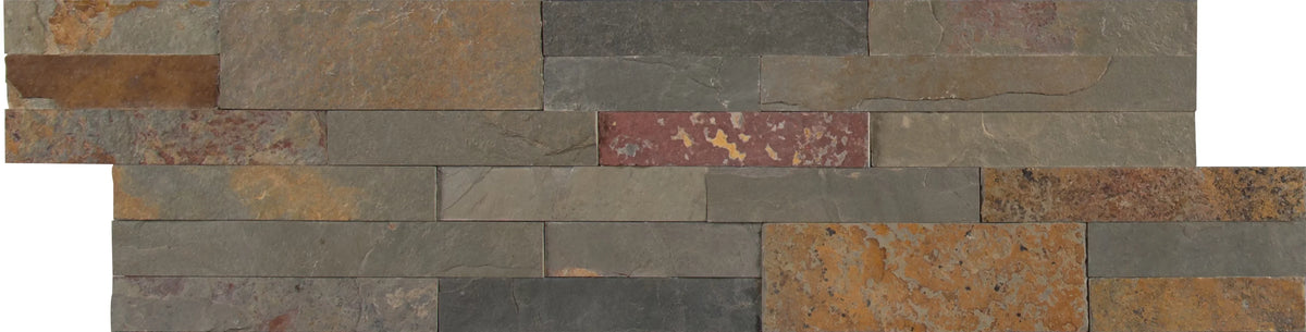 in. Wall MSI in. (13.80 Tile Slate and Natural Rush 22 6 / Gold x Peel sq. ft. Veneer Stick case)