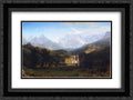 Mountains, Black Albert Framed Lander's Rocky Peak' Art 24x18 2x Bierstadt Matted 'The Ornate Print
