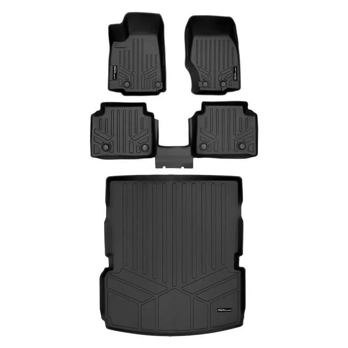 the Liner Black Cargo Behind L, Set All Jeep for Custom Black Fit & 2 Smartliner Row 2nd Mat 2021-2023 Grand Cherokee SA0568-B0569-D0568 Weather Liner Floor Row