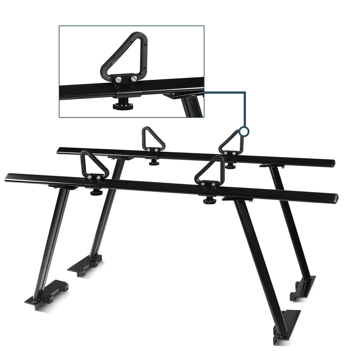 Aluminum Black Ladder Racks, Racks Truck Ladder Surfboard Truck Capacity Bed Kayak Universal (No-Drilling Required) Lumber for 1,000lbs Cargo BoardRoad Pickup