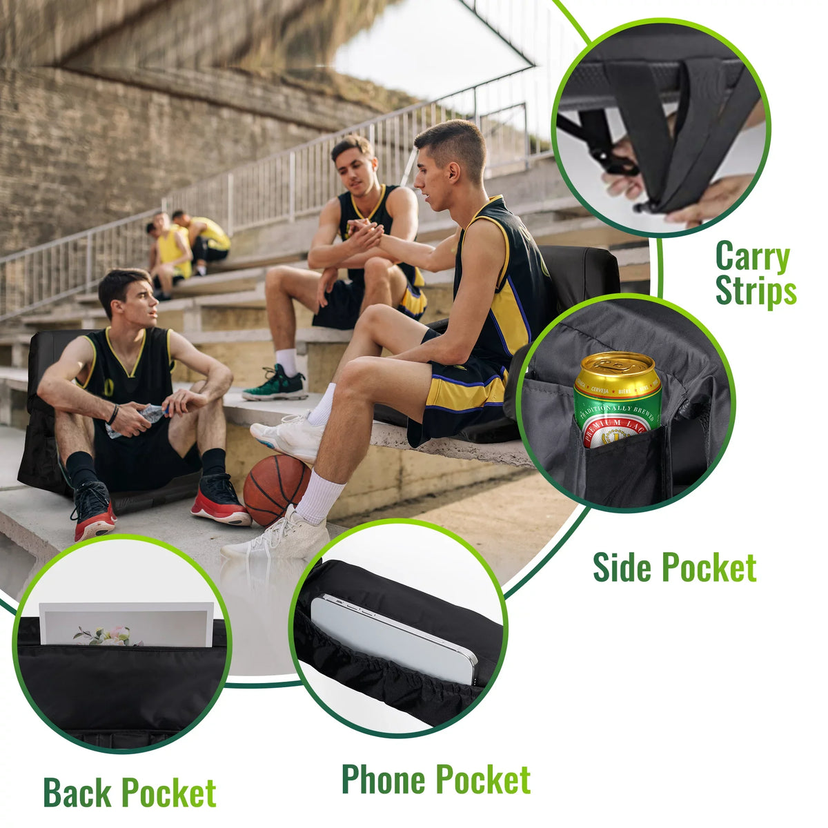 Bleacher Worcest Folding Pack Stadium Thicken Tournament 2 for Backyards for Soccer Seat, Bleachers, Wide Chair Women's Lawns, Waterproof patriotic