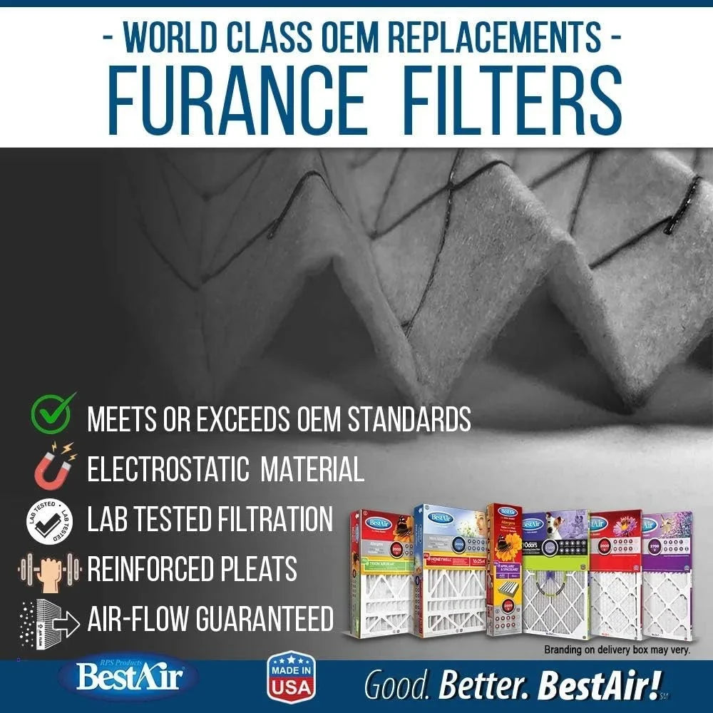 Air x x Models, of AC BestAir & For 3 13, 25" 4", Pack HW2025-13R 100%, Allergens Honeywell MERV Furnace Fits Filter, 20" Contaminants, Removes