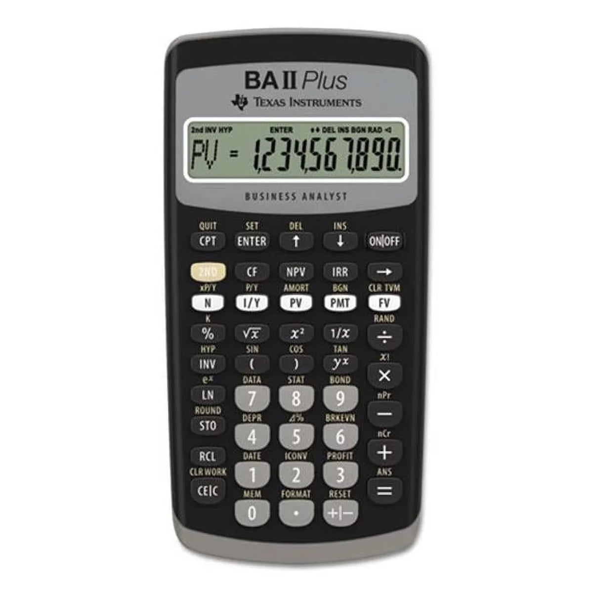 Instrument 10-Digit Calculator, BAII Financial Plus Texas LCD