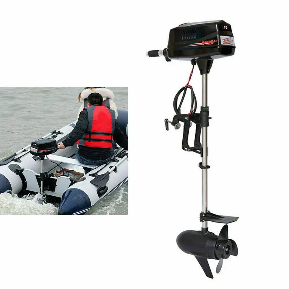 Brushless Engine Electric Fishing Outboard Motor Wuzstar w/Propel Boat 60V 2.2KW 10HP