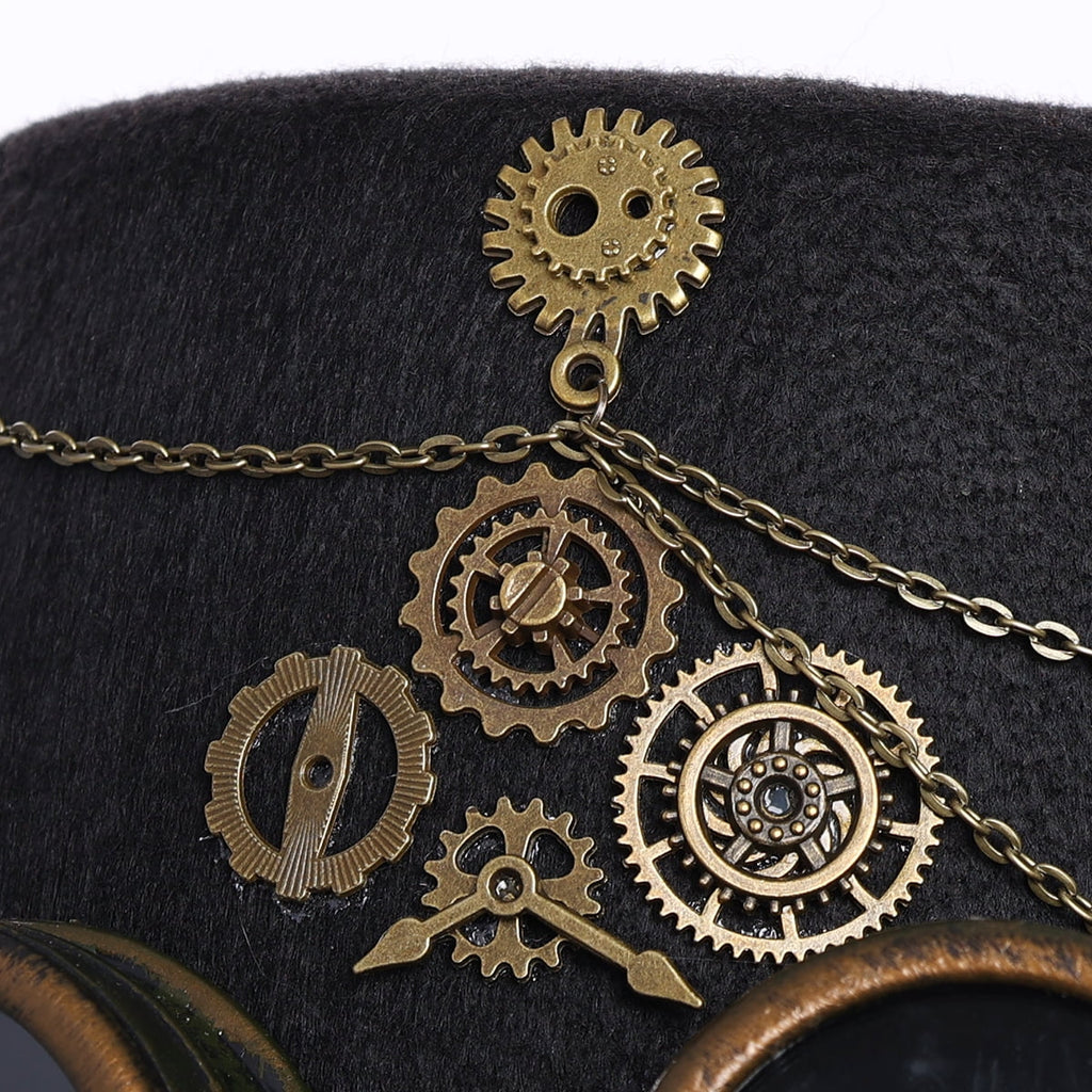 Unisex Hallo Gothic Hat with GRACEART Hats Top Steampunk Goggle Punk
